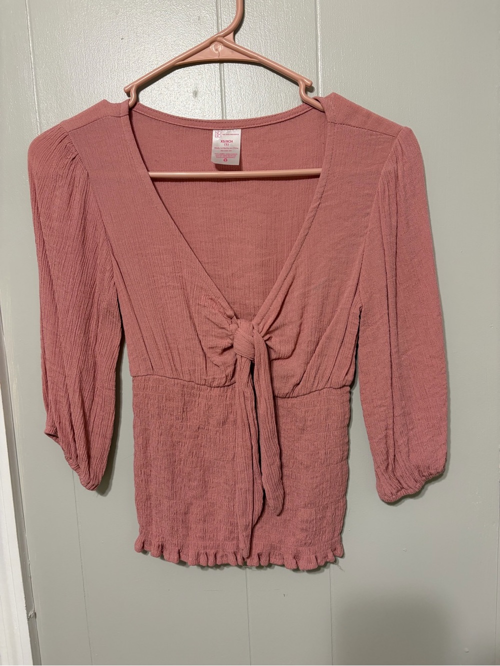 Tie-Front Pink Women’s Top
